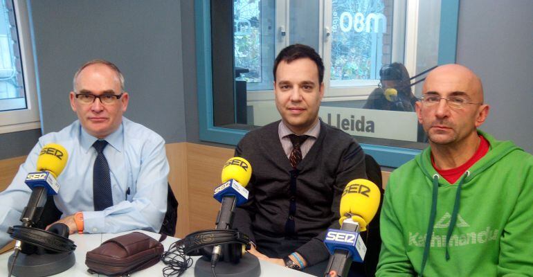 D&#039;esquerra a dreta. Modesto Ribes (La Masia); Miquel López (Zenit) i Albert Cogul (El Celler del Roser).