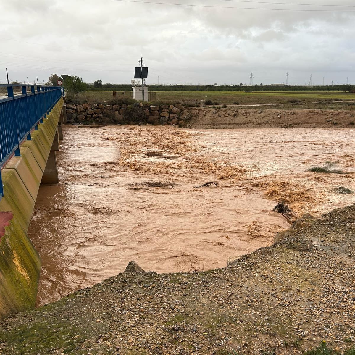 Emergencias activa dos veces el sistema ES-Alert ante el riesgo de desbordamiento de la rambla de El Albujón