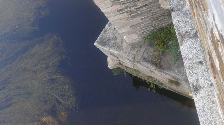 Bloque desplazado en el puente romano de Lugo