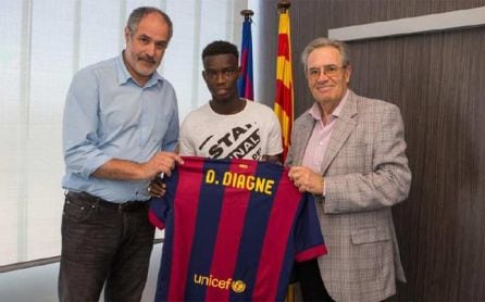 En 2014 Diagne fichó por el FC Barcelona B