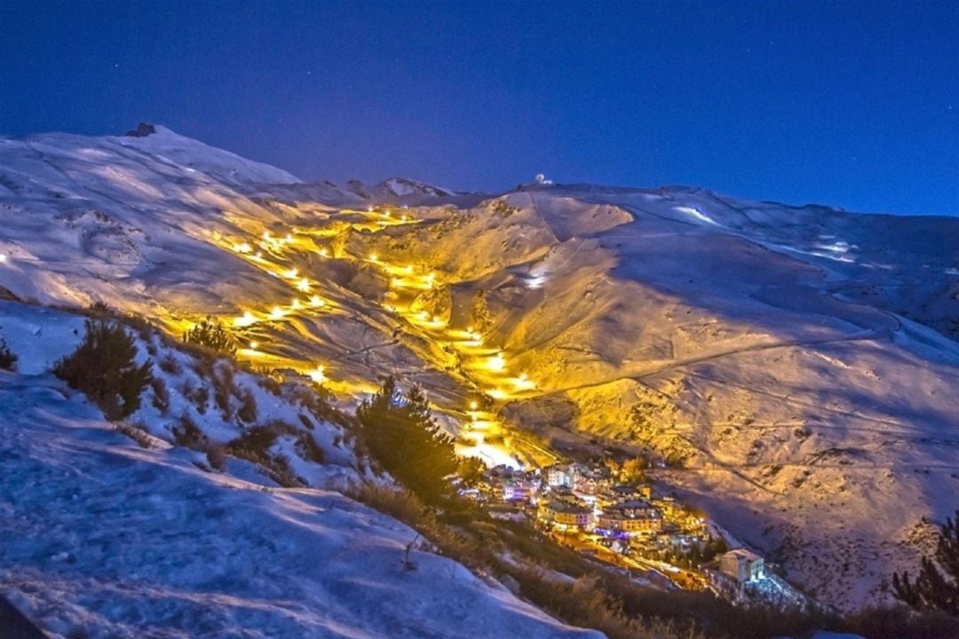 Esquí nocturno en Sierra Nevada