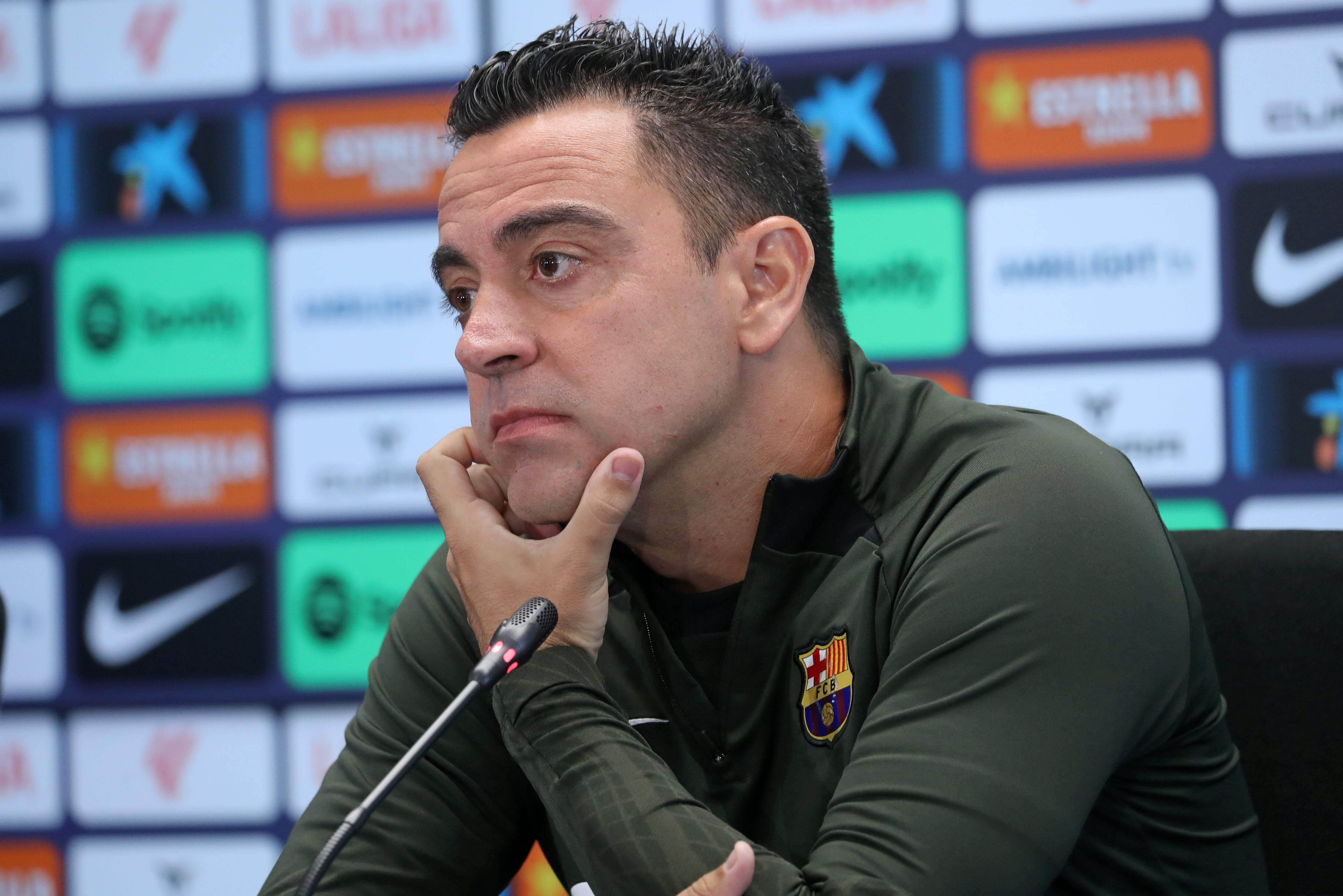 Xavi Hernández durante la rueda de prensa previa al Sevilla - FC Barcelona