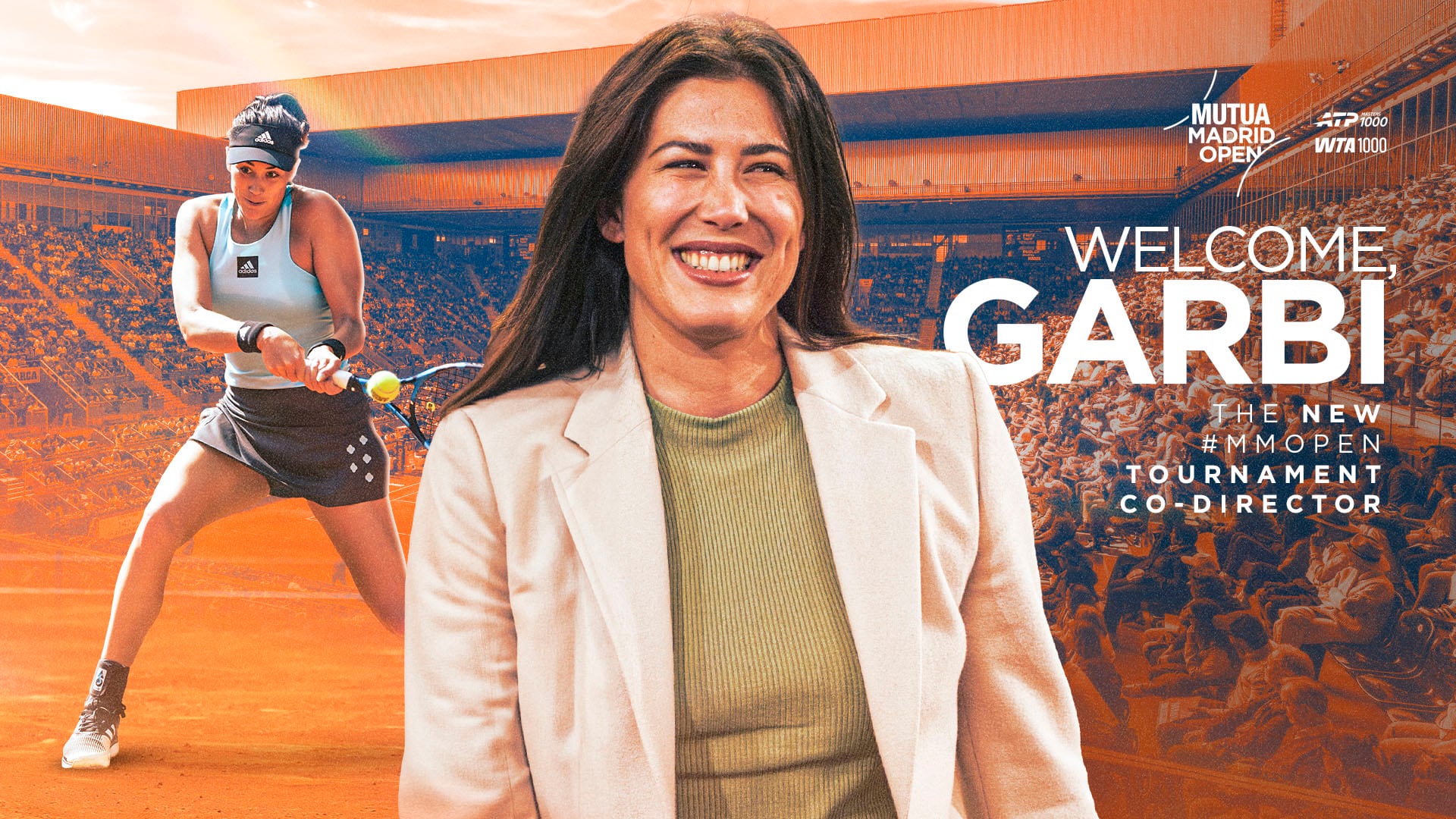 Garbiñe Muguruza, codirectora del Mutua Madrid Open de tenis