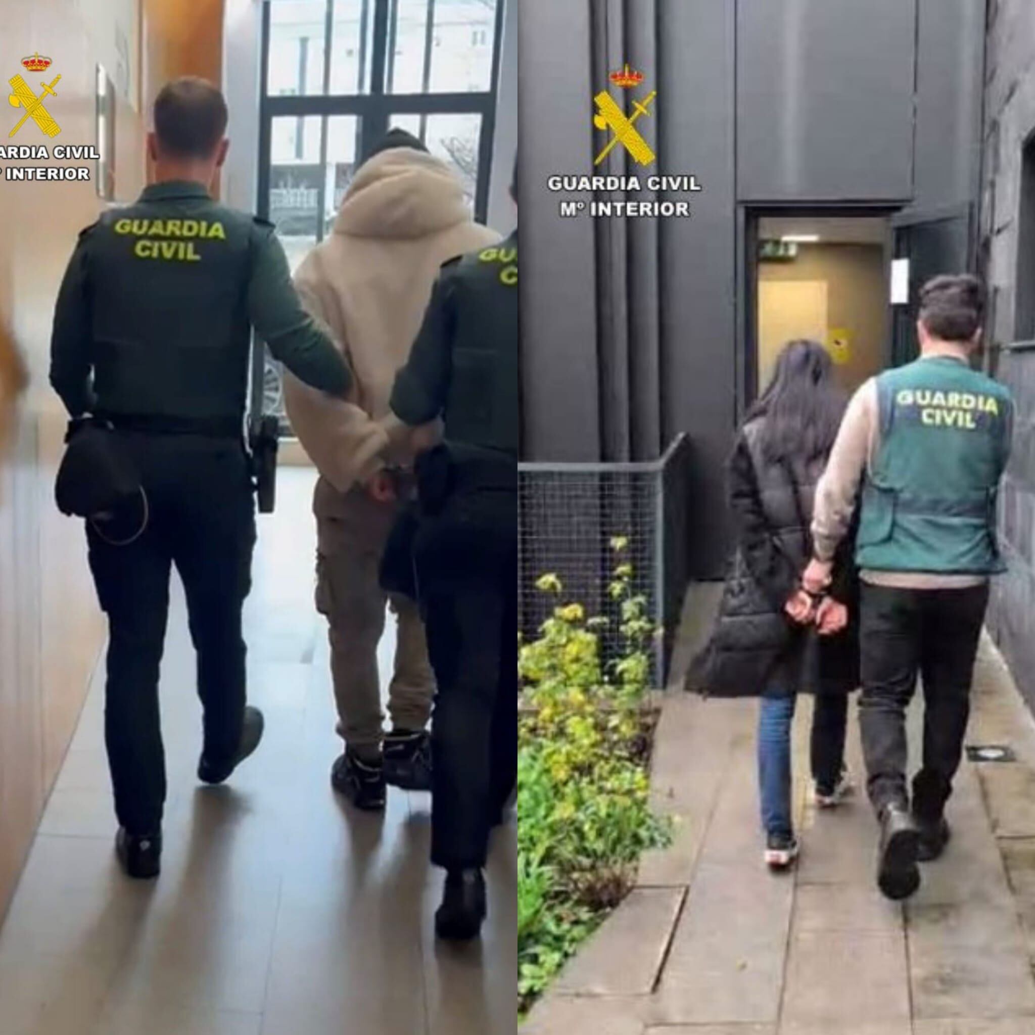Imagen de los dos detenidos por la Guardia Civil.