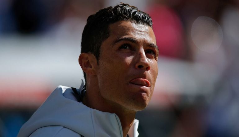 Cristiano Ronaldo, antes del partido ante el Alavés