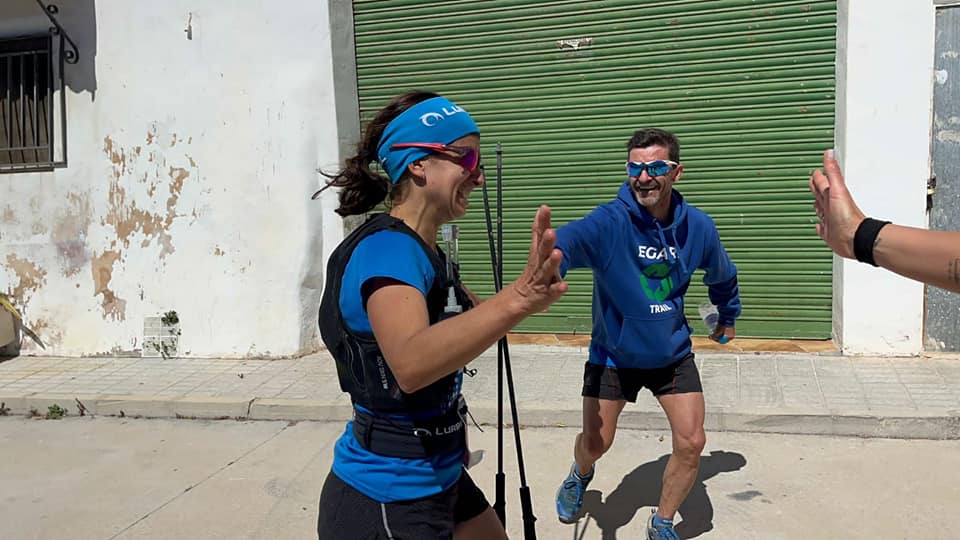 Lorena González Valiente llegando a meta