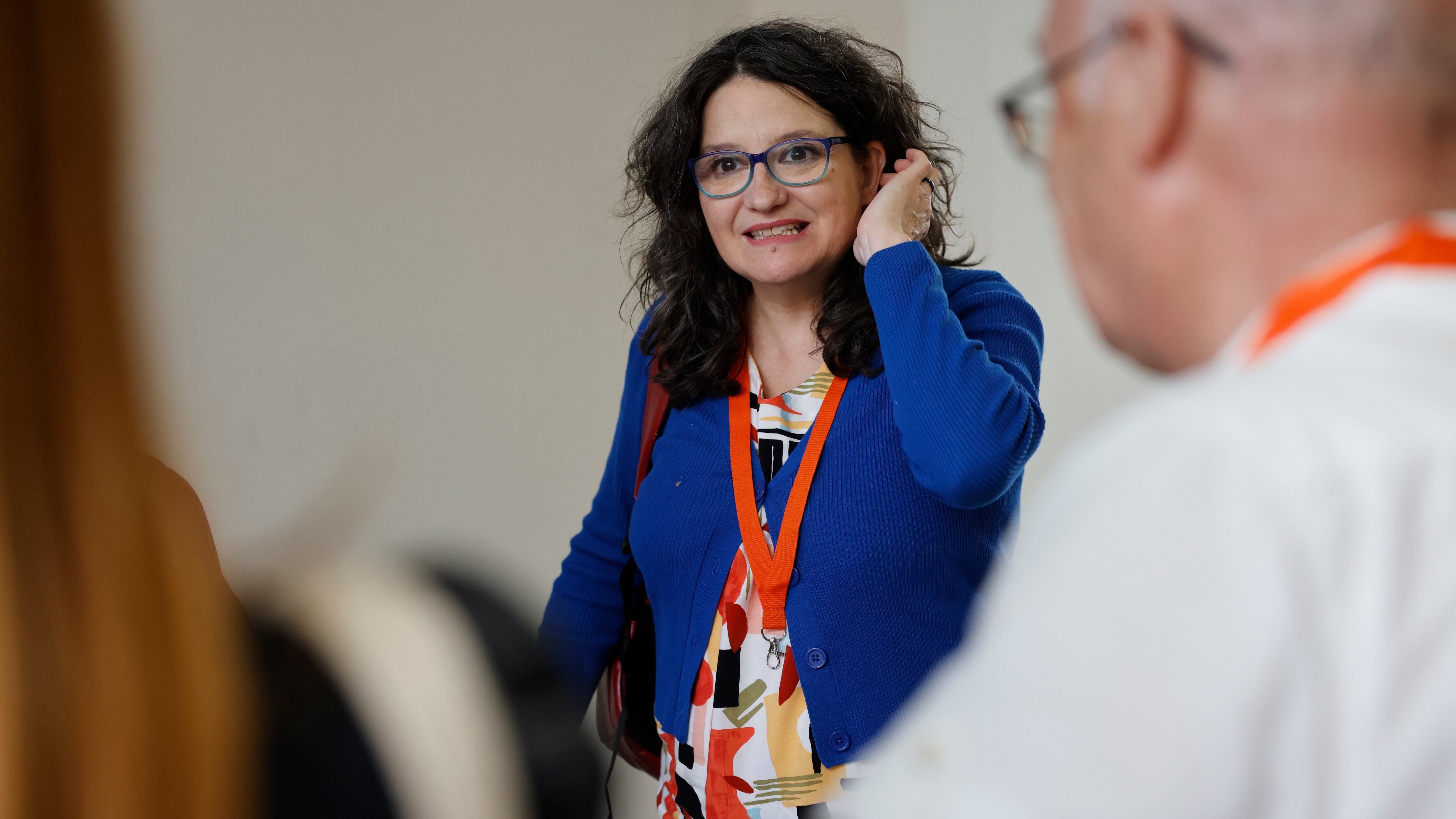 Mónica Oltra en la asamblea Inniciativa, el primer acto del partido en el que aparece tras dimitir