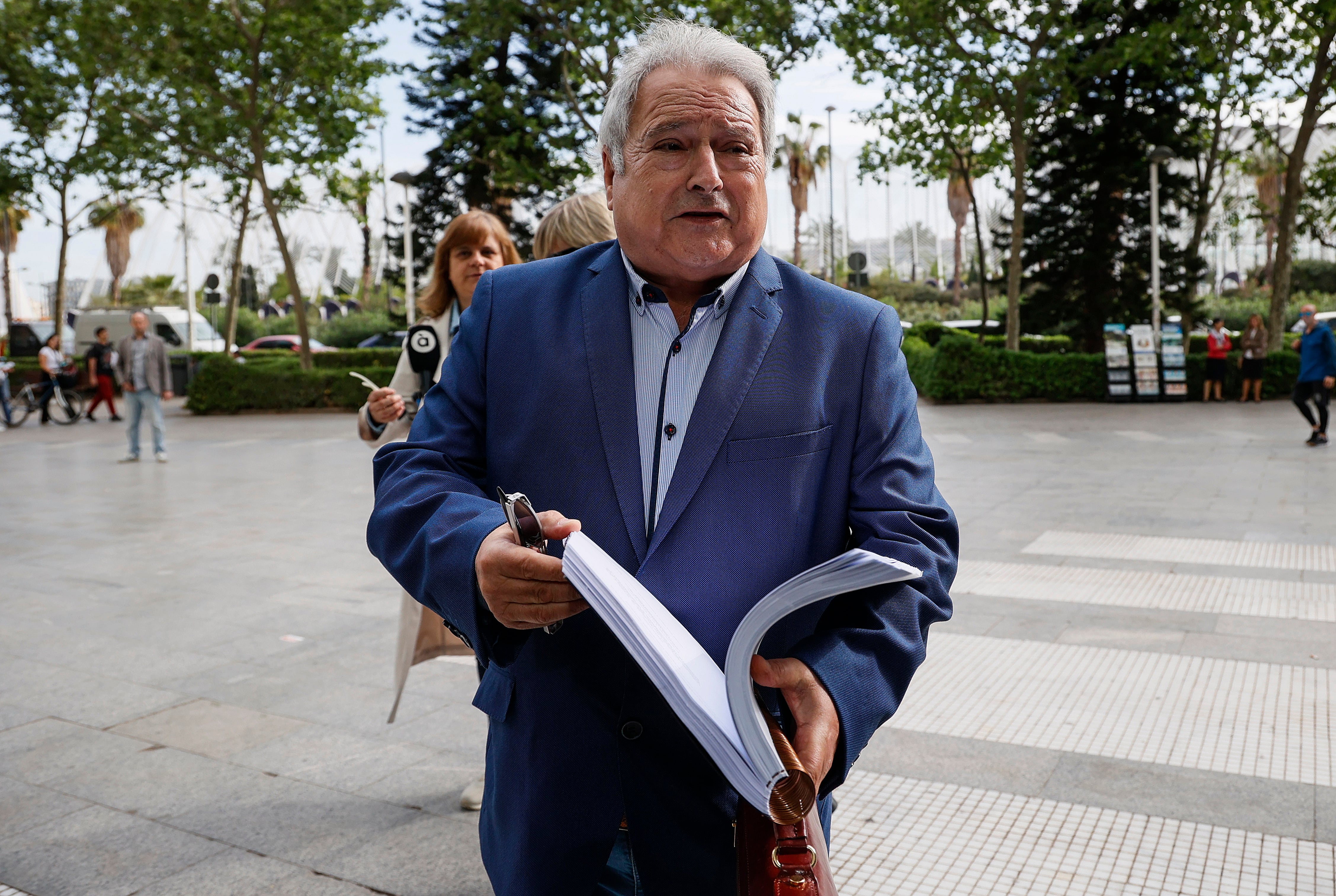 Alfonso Rus en su llegada a la Ciudad de la Justicia de València en una imagen de archivo.