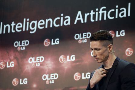 Fernando Torres durante el evento en el que ha anunciado su marcha.