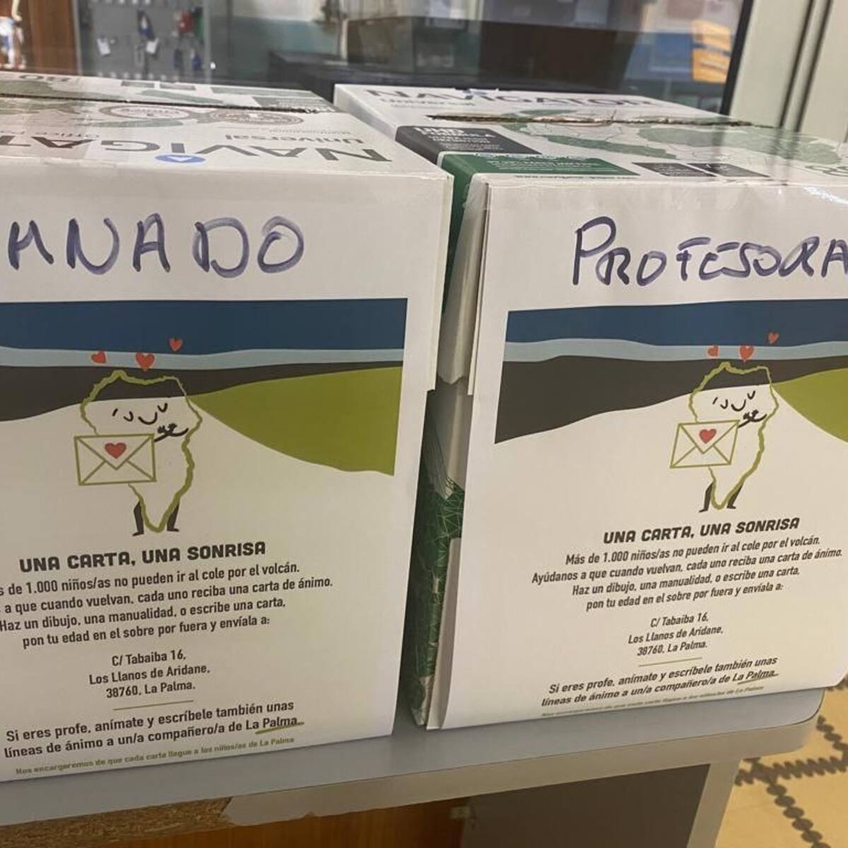 Estudiantes de Magisterio de Huesca inician una campaña de envío de cartas a escolares de La Palma