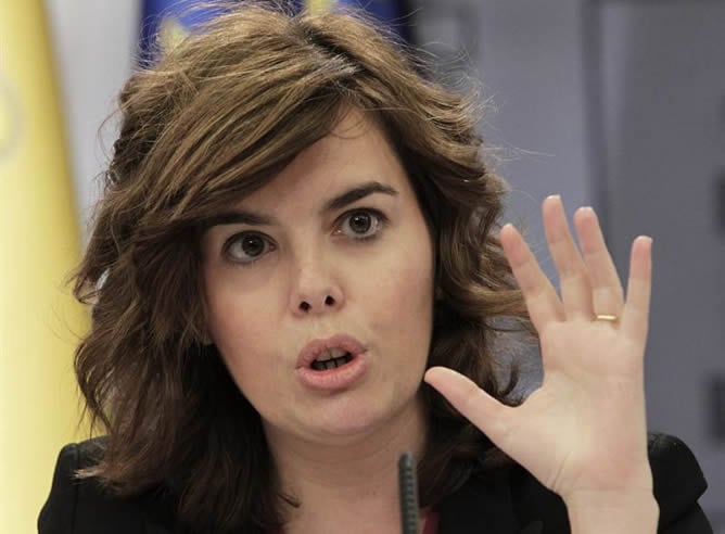 La vicepresidenta del Govern, Soraya Sáenz de Santamaría