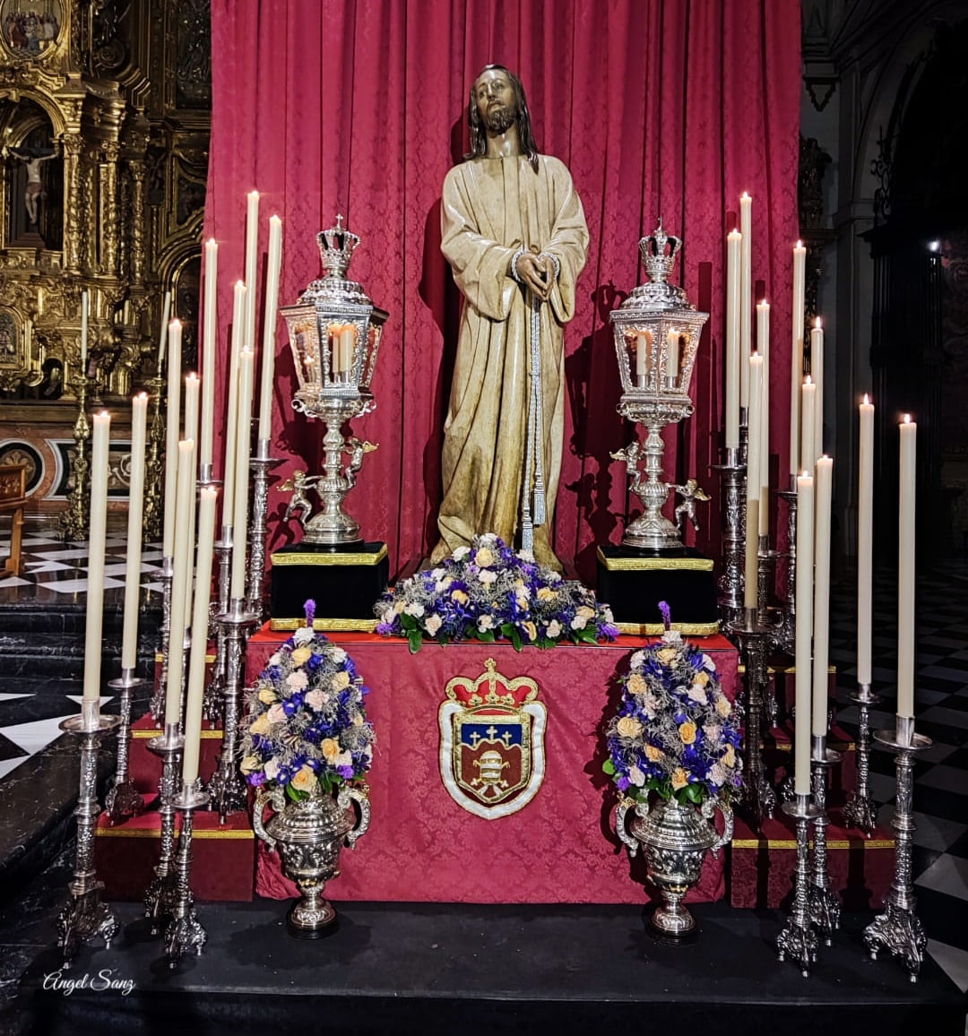 La imagen de Jesús Preso, de la Congregación de la Vera Cruz, preparada para los cultos de cuaresma en Jaén