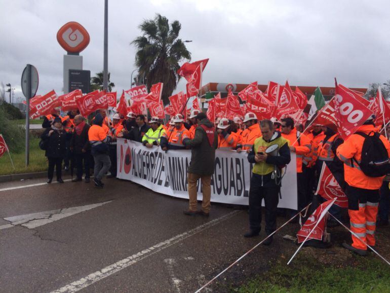 Columna de la marcha minera hacia Badajoz