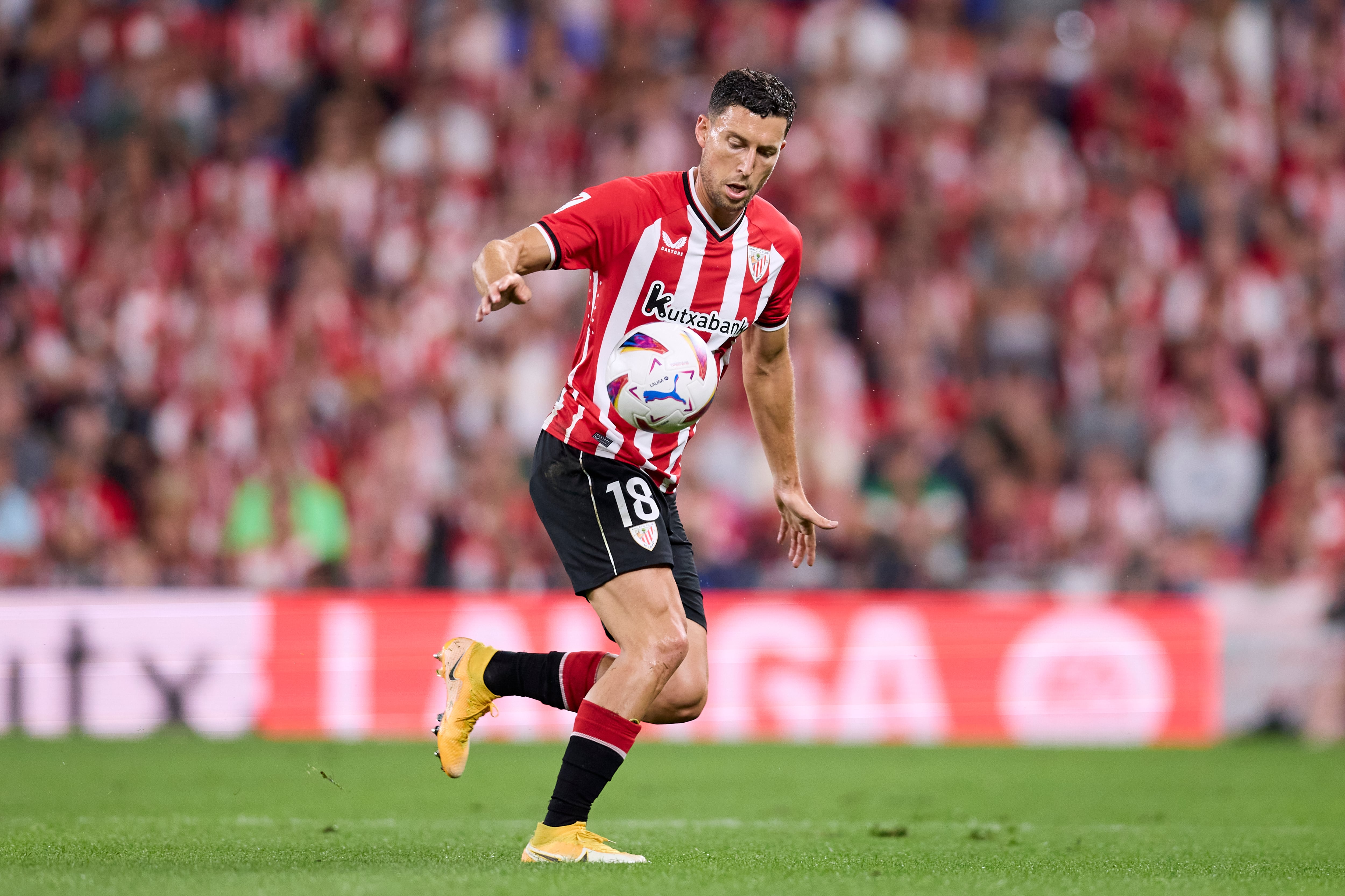 De Marcos, durante el partido entre el Athletic y el Real Madrid