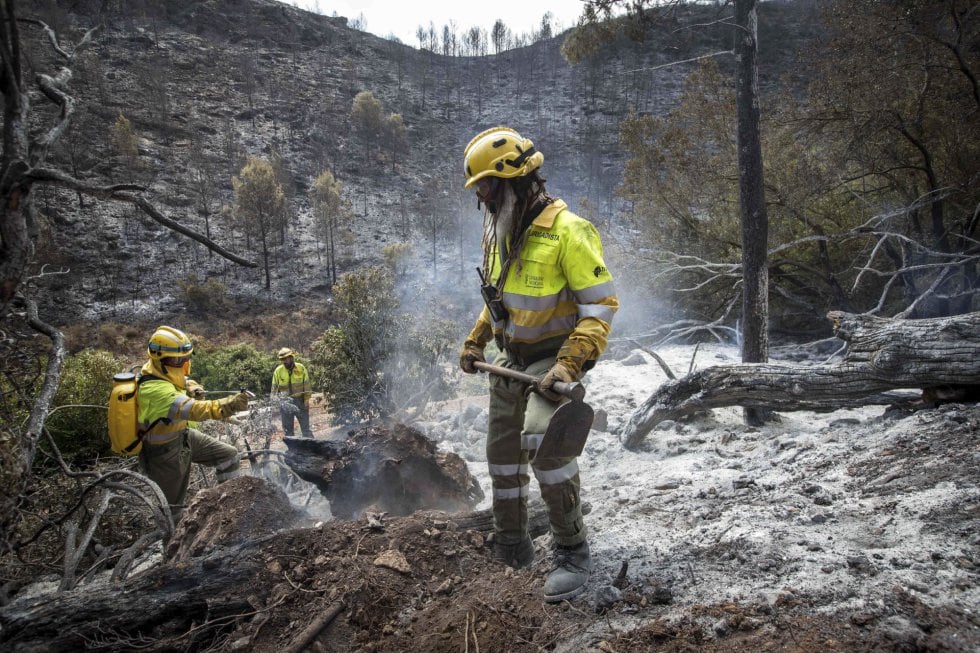 Bomberos en una imagen de archivo