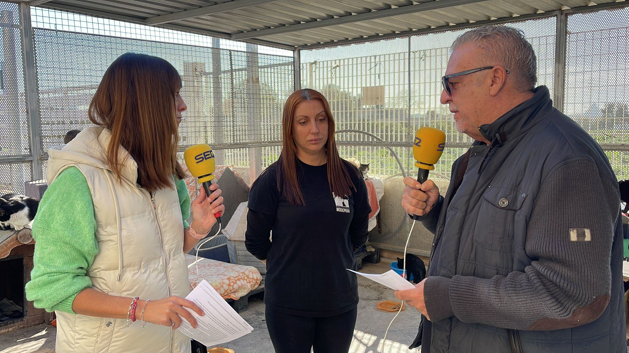 La directora de la protectora de Benimàmet, Bea Cortina, durante la entrevista en Hoy por Hoy Valencia