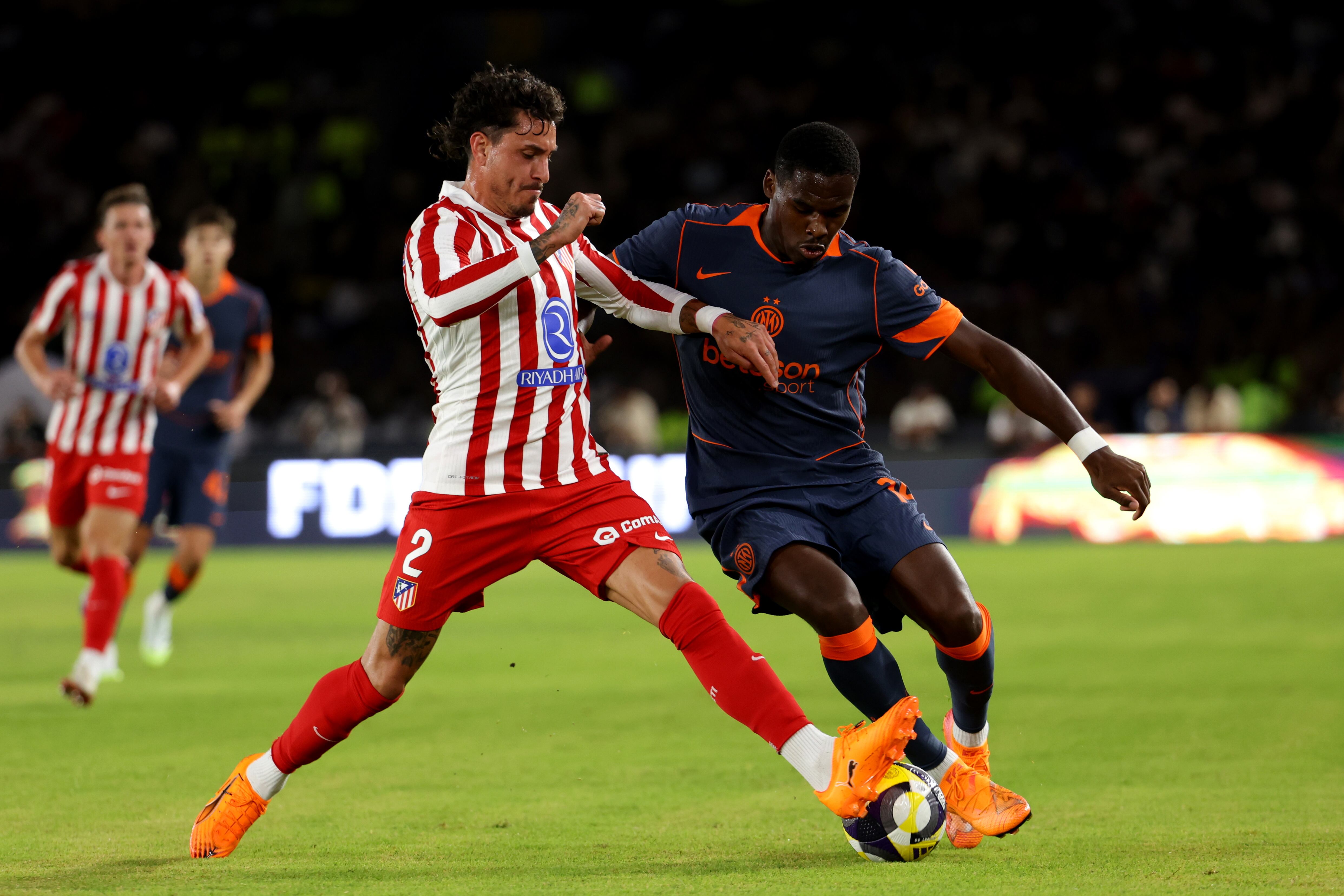 Josè Maria Gimenez durante el encuentro amistoso contra el Inte