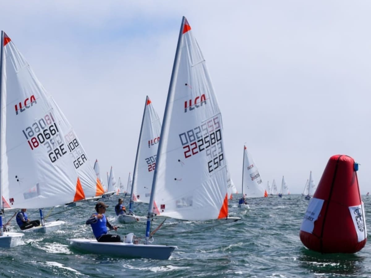 Tres regatistas del Real Club Náutico de Arrecife completan el Europeo de ILCA 4