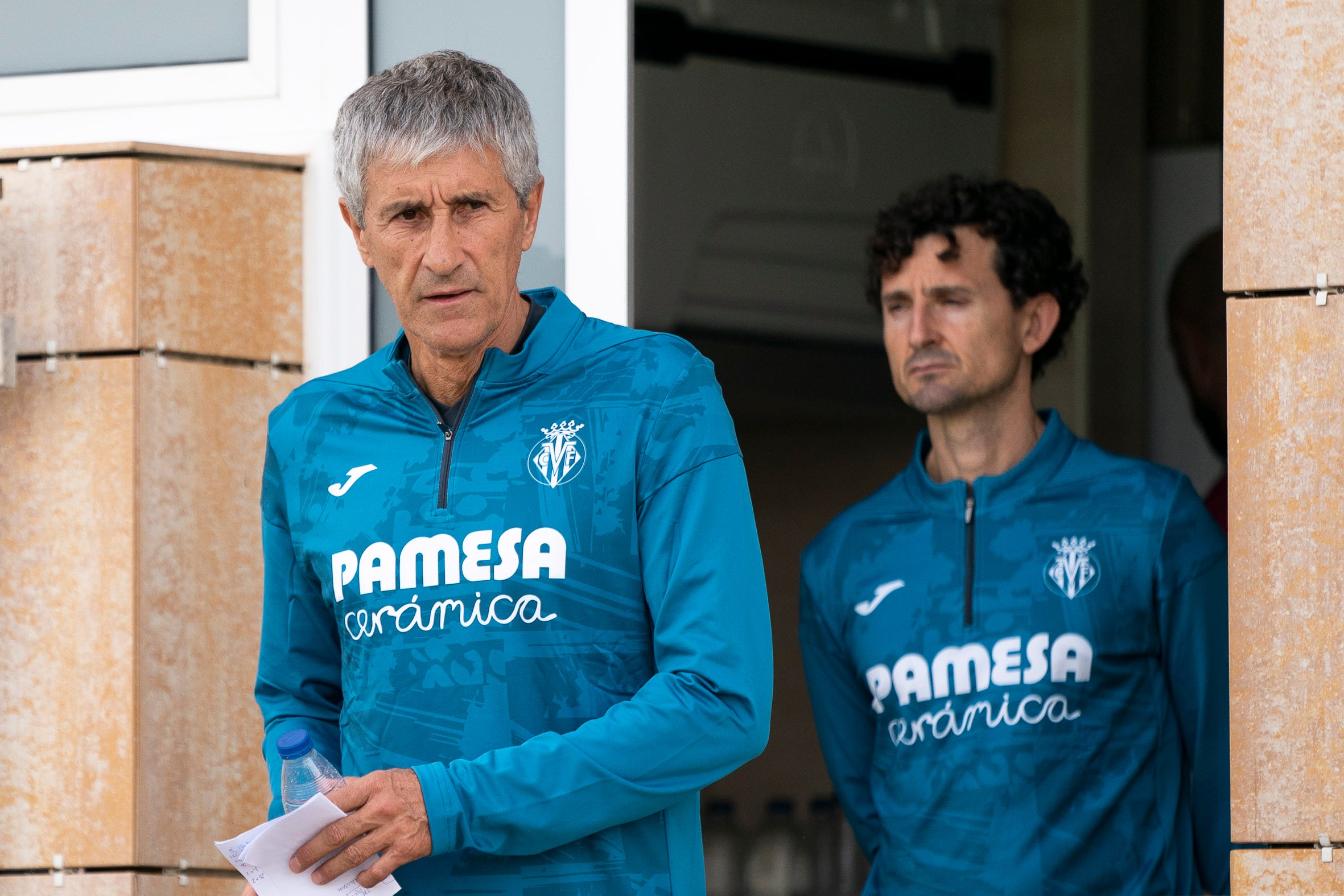 Quique Setién en su primer entrenamiento con el Villarreal tras la marcha de Emery (Villarreal CF).