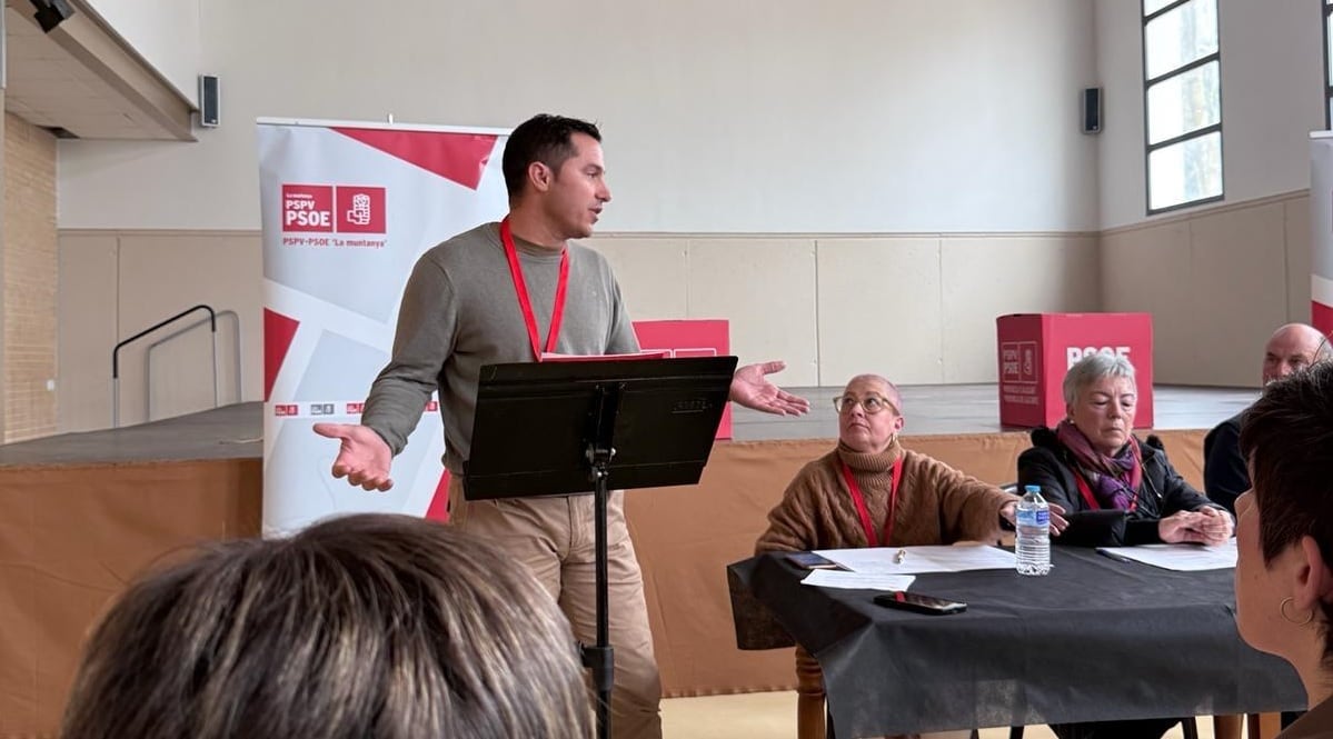Ismael Vidal, secretario del PSPV-PSOE La Muntanya en el último comité comarcal