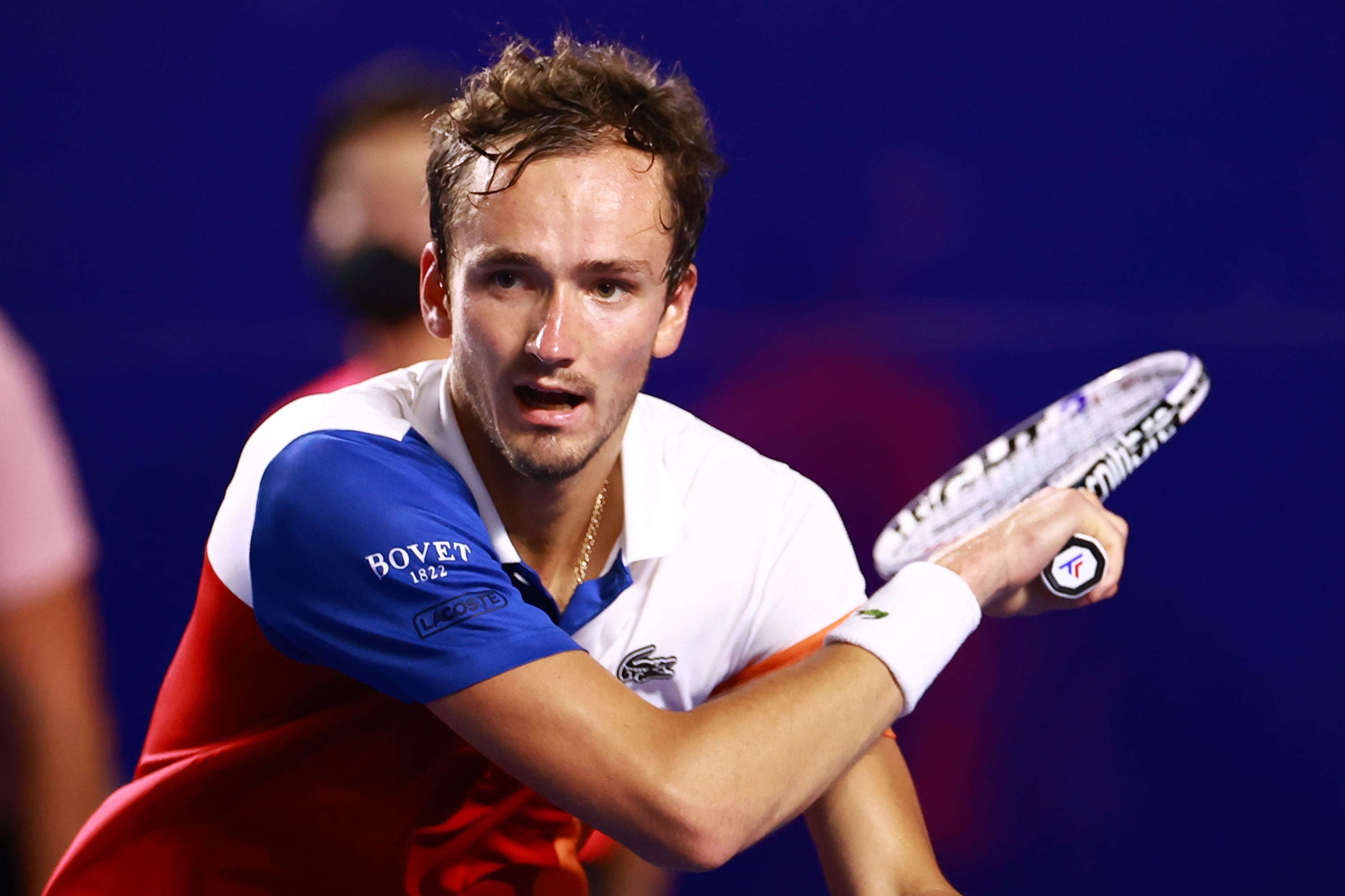 Daniil Medvedev, en el último partido que disputó contra Nadal en Acapulco