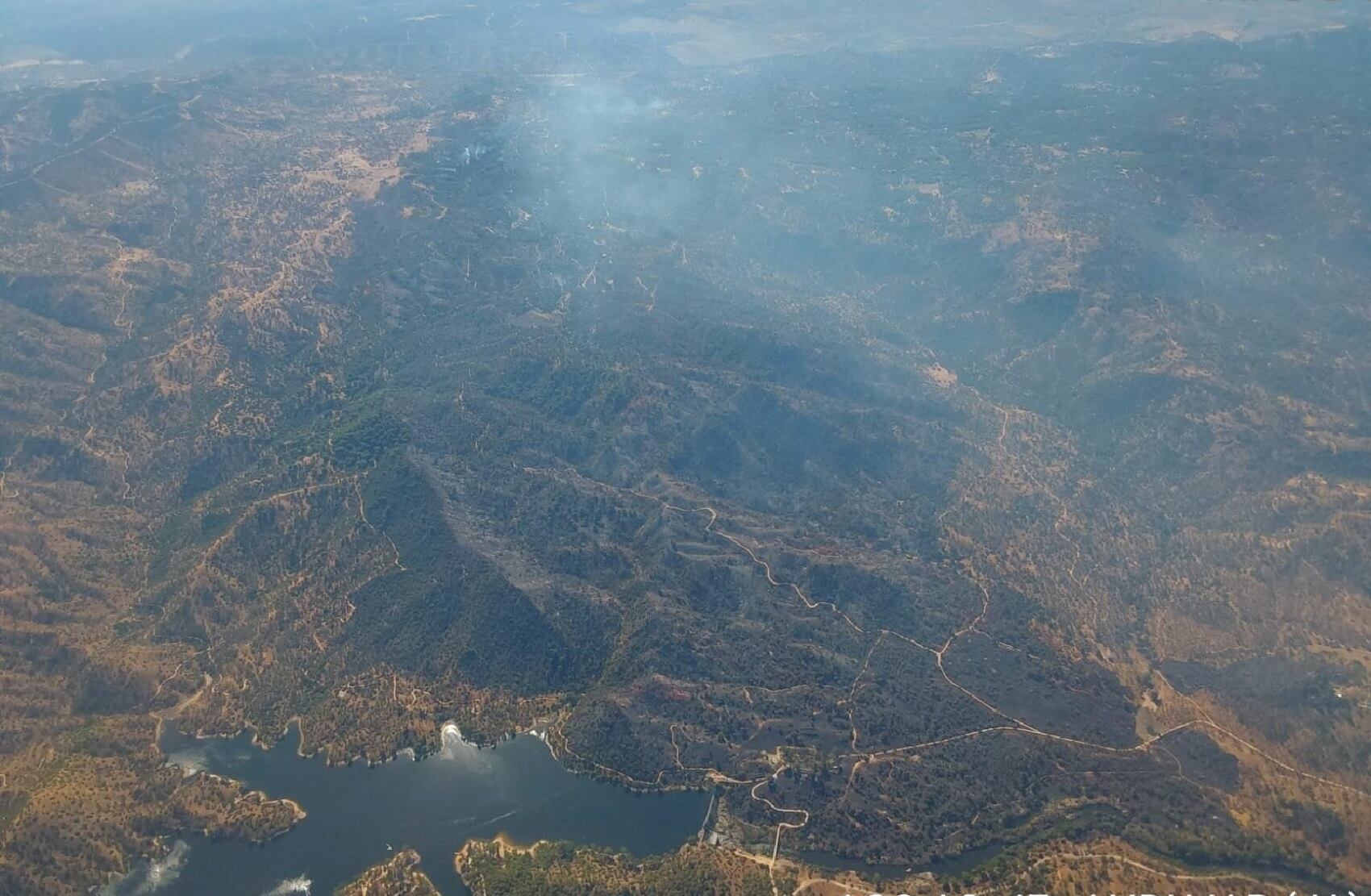 Incendio forestal de Andújar en 2024, visto desde el aire