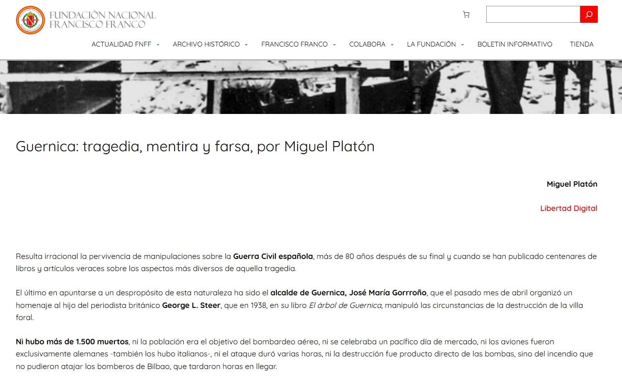 Artículo de la web de la Fundación Nacional Francisco Franco