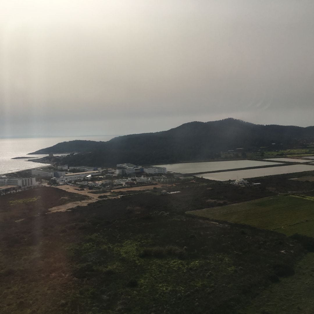 Vista aérea de la zona de ses Salines