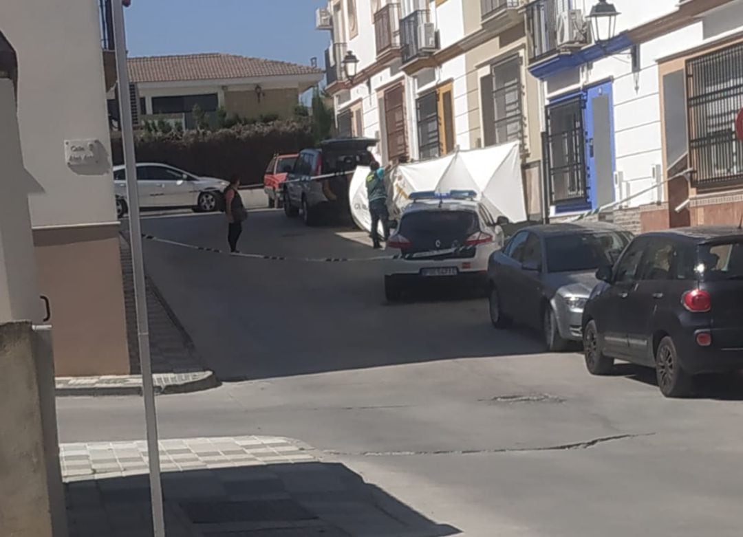 Lugar del crimen machista en Rute.