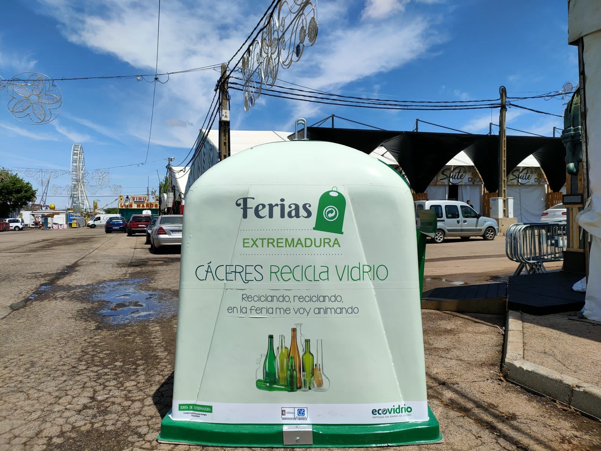 Camapaña reciclado vidrio Feria San Fernando 2022