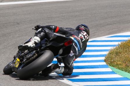 Daniel Lastra durante una carrera en Jerez