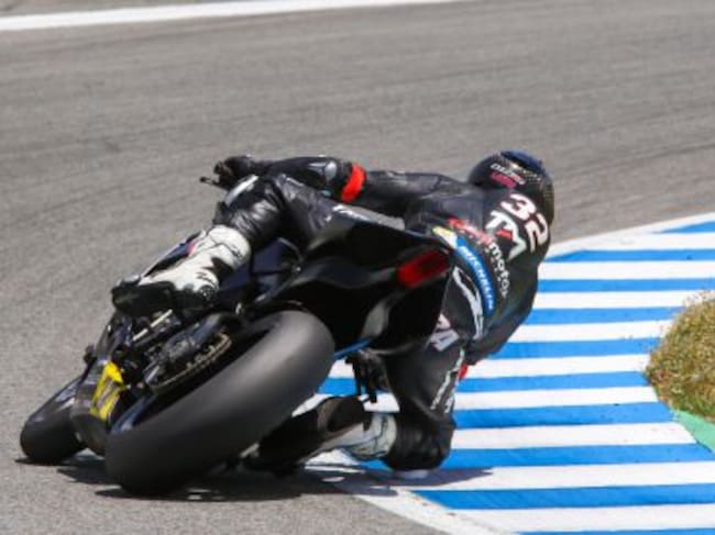 Daniel Lastra durante una carrera en Jerez