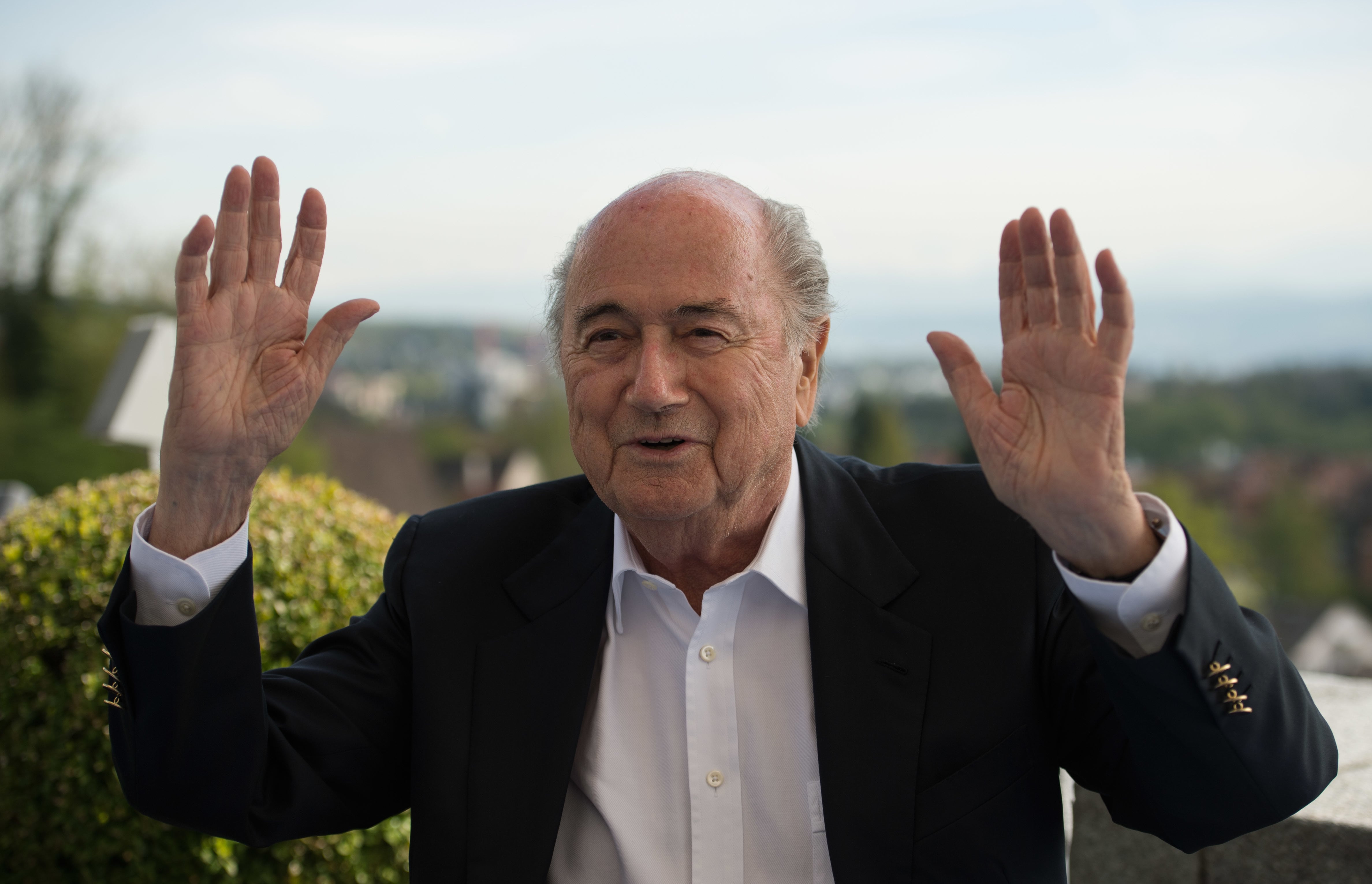 El expresidente a cargo de la FIFA, Sepp  Blatter