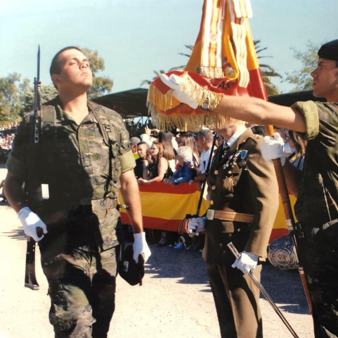 Alejandro Jiménez durante una jura de bandera