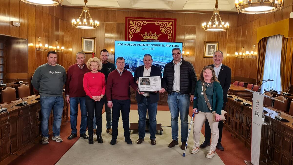 La Diputación presenta los nuevos puentes sobre el Tera