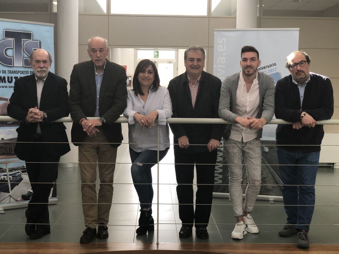 Los organizadores de las IX Jornadas del Vehículo Indusrial de Cuéllar tras la reunión mantenida en las instalaciones de ASETRA en Segovia