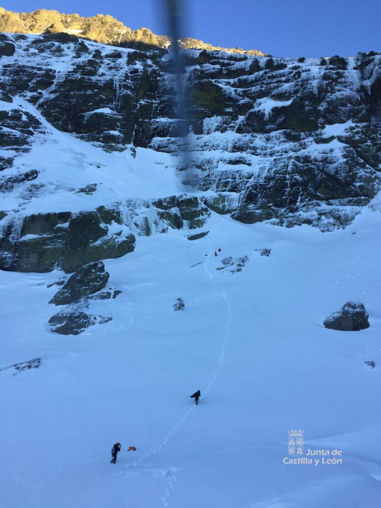 Imagen del rescate de esta tarde en el pico Curavacas