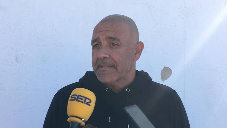 Paco Peña en la previa del partido ante el Pozoblanco