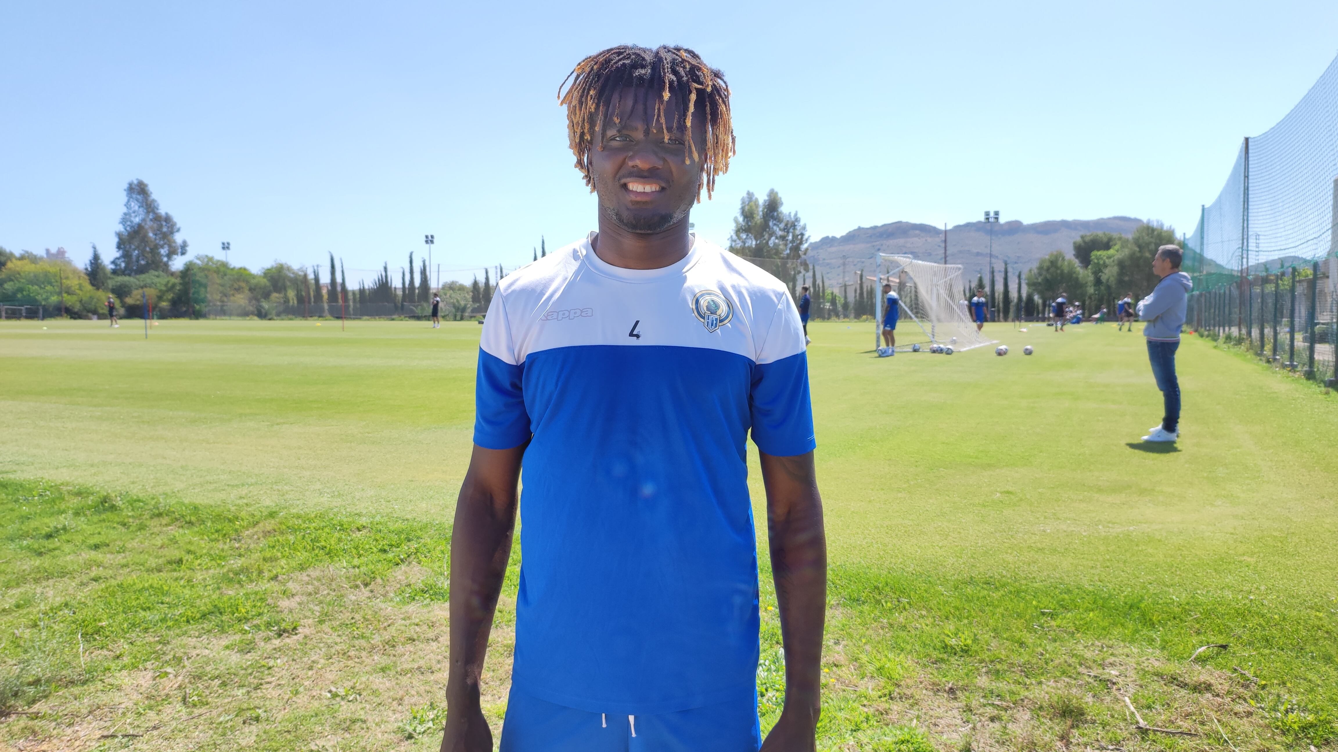 Federico Bikoro, jugadore del Hércules CF, en las instalaciones de Fontcalent