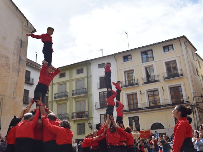 La Muixeranga de Xàtiva el pasado 25 de abril (Imagen RRSS Muixeranga de Xàtiva)