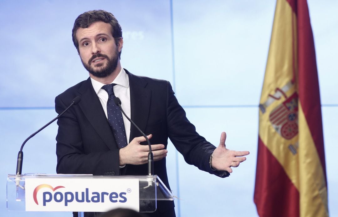 El presidente del Partido Popular, Pablo Casado.