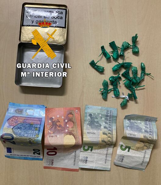 Material incautado en una operación antidroga en Jimena (Jaén)