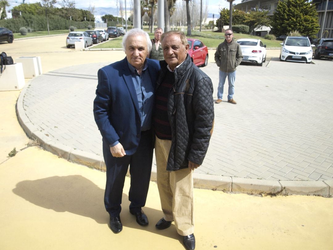 Alfonso García y Ricardo Martínez antes de viajar a A Coruña.