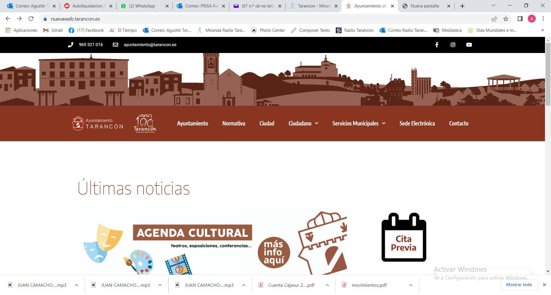 Nueva web Ayuntamiento de Tarancón (Cuenca)