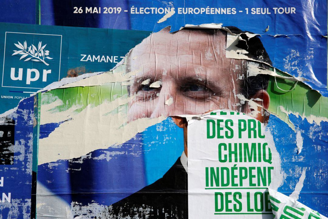 Carteles de la campaña electoral de las elecciones europeas en Francia