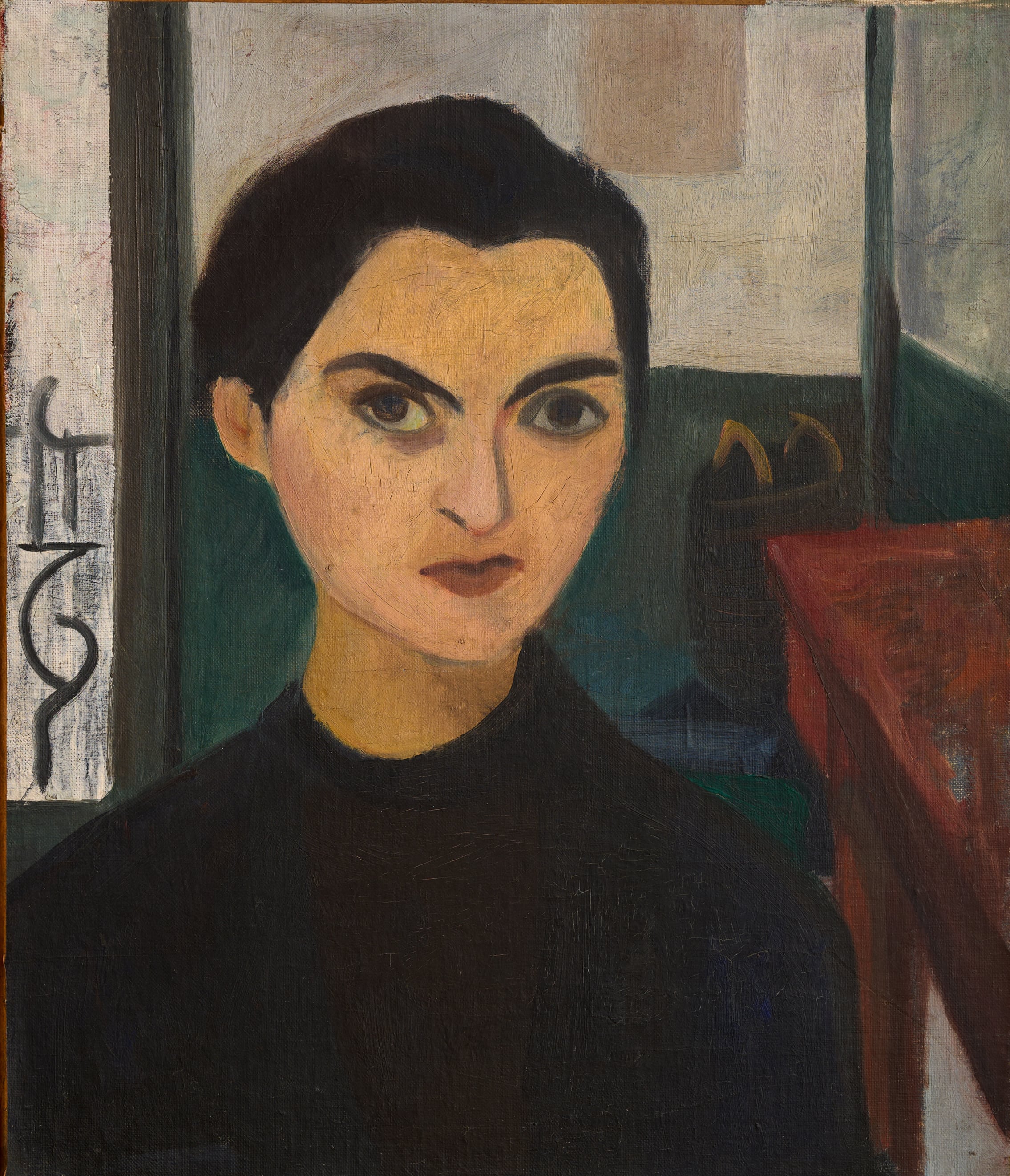 Self-Portrait (Autoportrait), 1930
Oil on canvas
54 x 46 cm
Comité Arpad Szenes – Vieira da Silva, Paris
