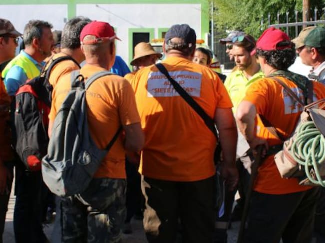 Grupo de Pronto Auxilio "Siete Fincas" coordinando la búsqueda