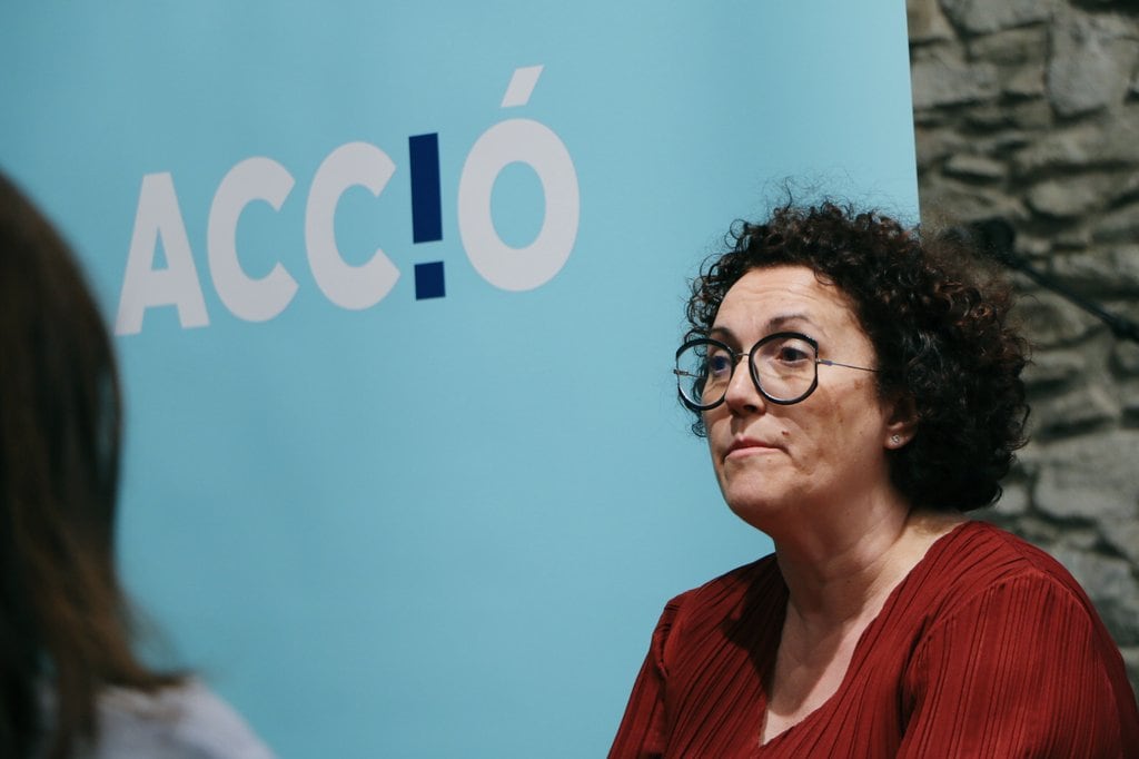 Judith Pallarés durant un acte de la passada campanya electoral.