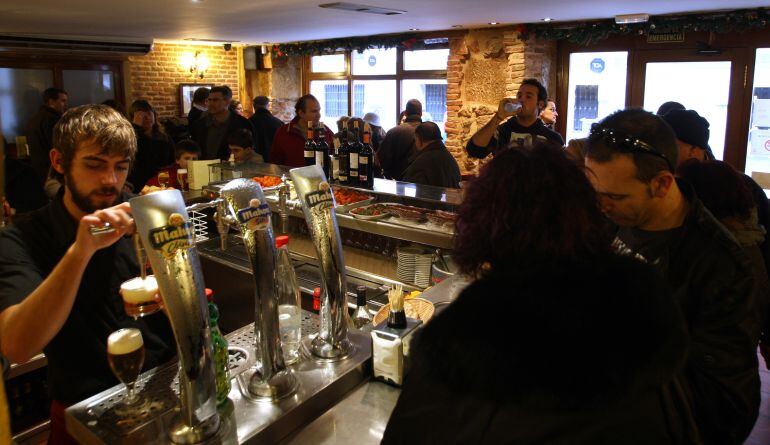 Interior de un bar de Valladolid