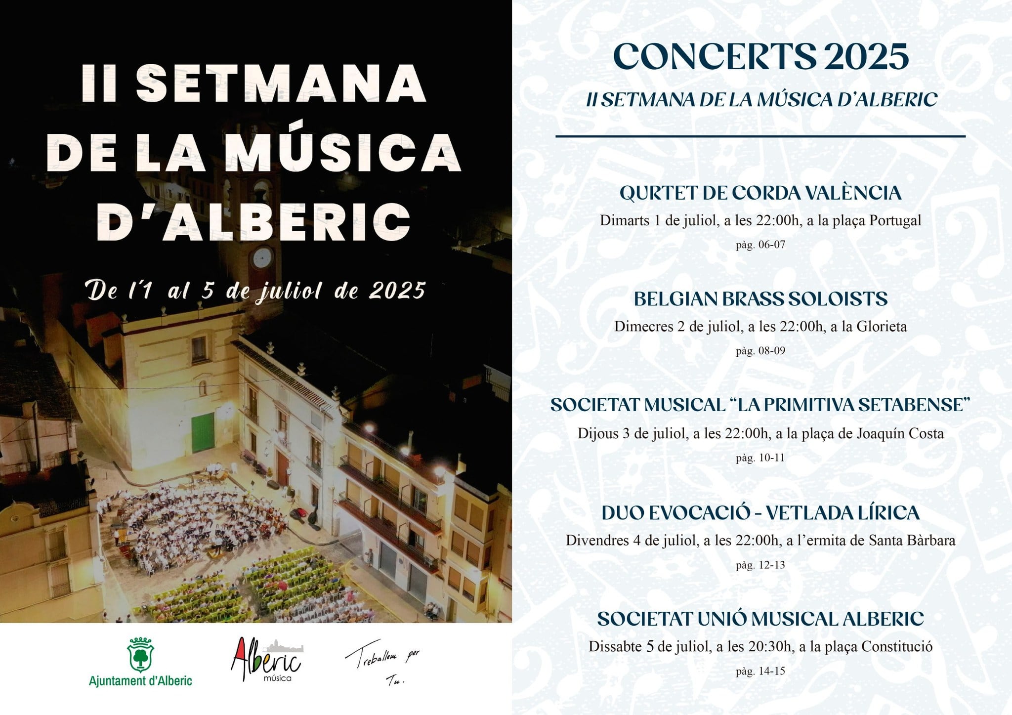 Programación de la II Setmana de la Música d'Alberic